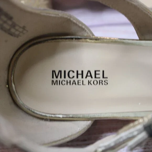 Michael Michael Kors Gold Glitter Low Heels - Picture 5 of 9
